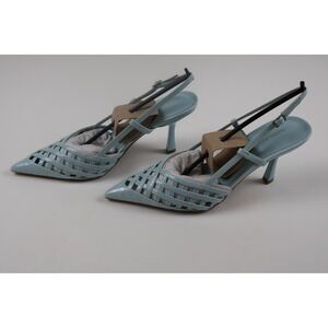 Marc Fisher Womens Slingback Pumps Mfrgen Light Blue Solid 8.5 NWT